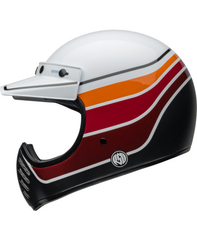Capacete BELL Moto-3 RSD Saddleback Satin/Gloss - Branco/Preto