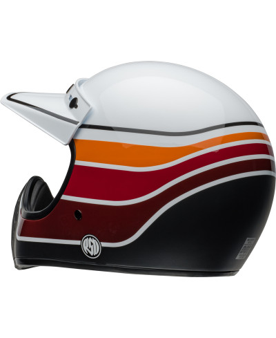 Capacete BELL Moto-3 RSD Saddleback Satin/Gloss - Branco/Preto