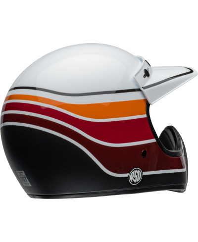 Capacete BELL Moto-3 RSD Saddleback Satin/Gloss - Branco/Preto
