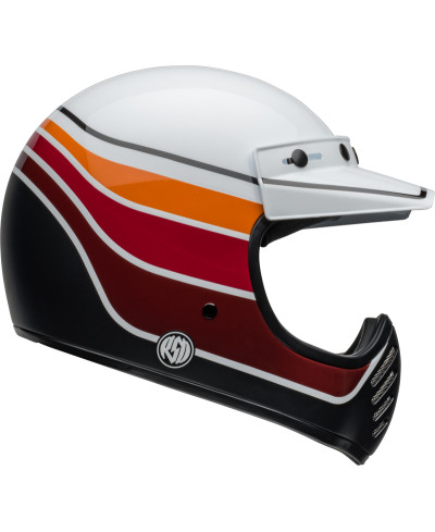 Capacete BELL Moto-3 RSD Saddleback Satin/Gloss - Branco/Preto